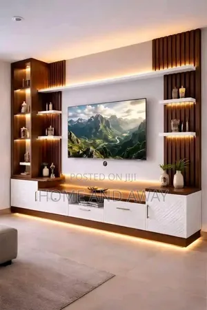 White Chocolate Brown Wall Unit Tv Stands From 2,000,000/- Only