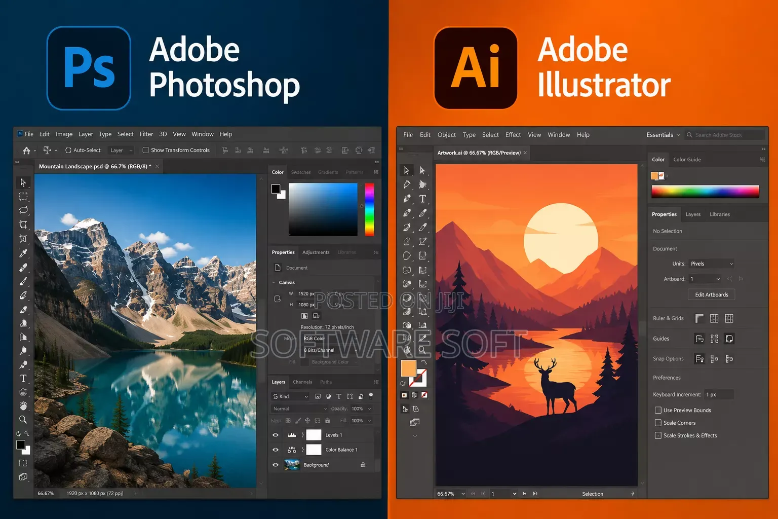 Adobe Photoshop 2026 and Illustrator