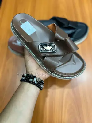 Giorgio Armani Signature Branded Men's Slides
