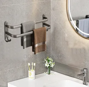 Stainless Steel Double-Rod Towel Rack