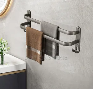 Stainless Steel Double-Rod Towel Rack