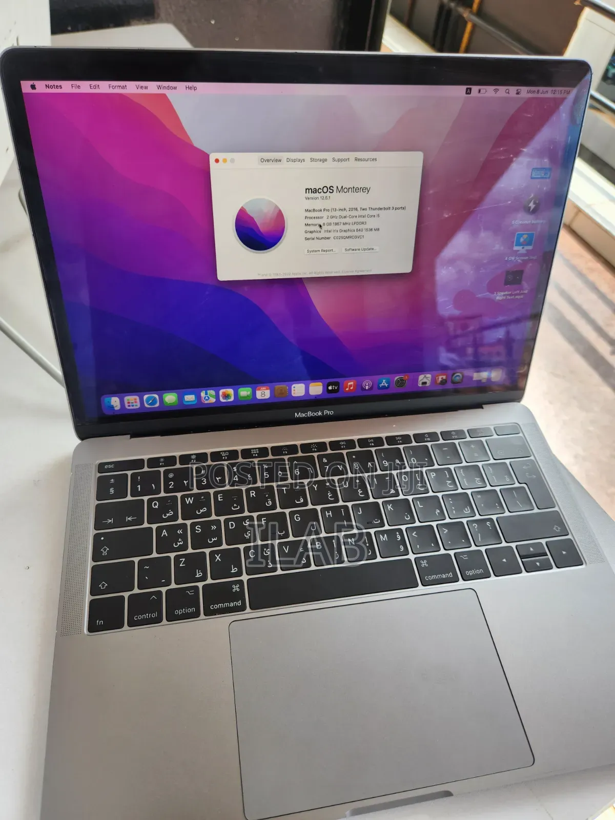 Laptop Apple MacBook Pro 2017 8GB Intel Core i5 SSD 256GB