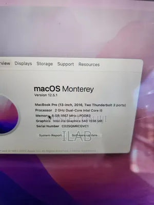 Laptop Apple MacBook Pro 2017 8GB Intel Core i5 SSD 256GB