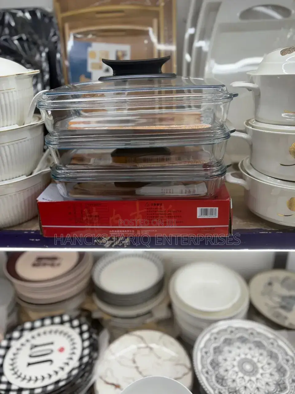 Tempered Glass Rectangular Casserole Dish With Lid