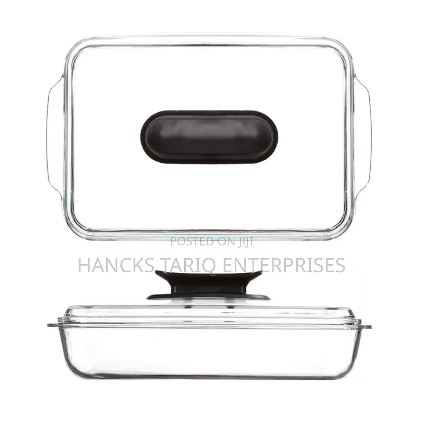 Tempered Glass Rectangular Casserole Dish With Lid