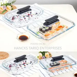 Tempered Glass Rectangular Casserole Dish With Lid