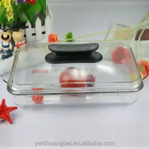 Tempered Glass Rectangular Casserole Dish With Lid