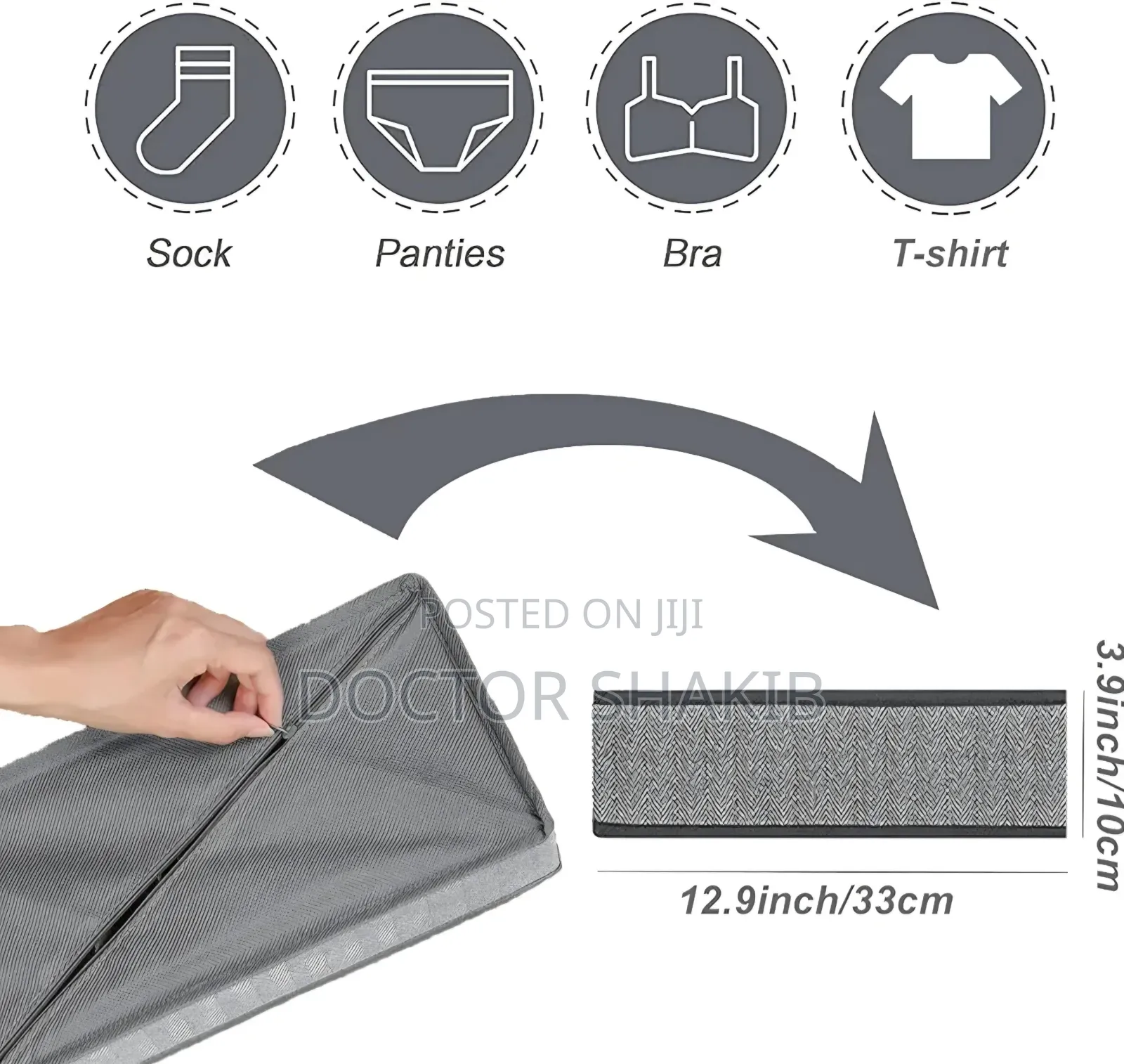 4 PCS Foldable Closet Underwear Organizers Drawers