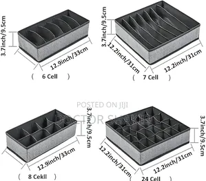 4 PCS Foldable Closet Underwear Organizers Drawers