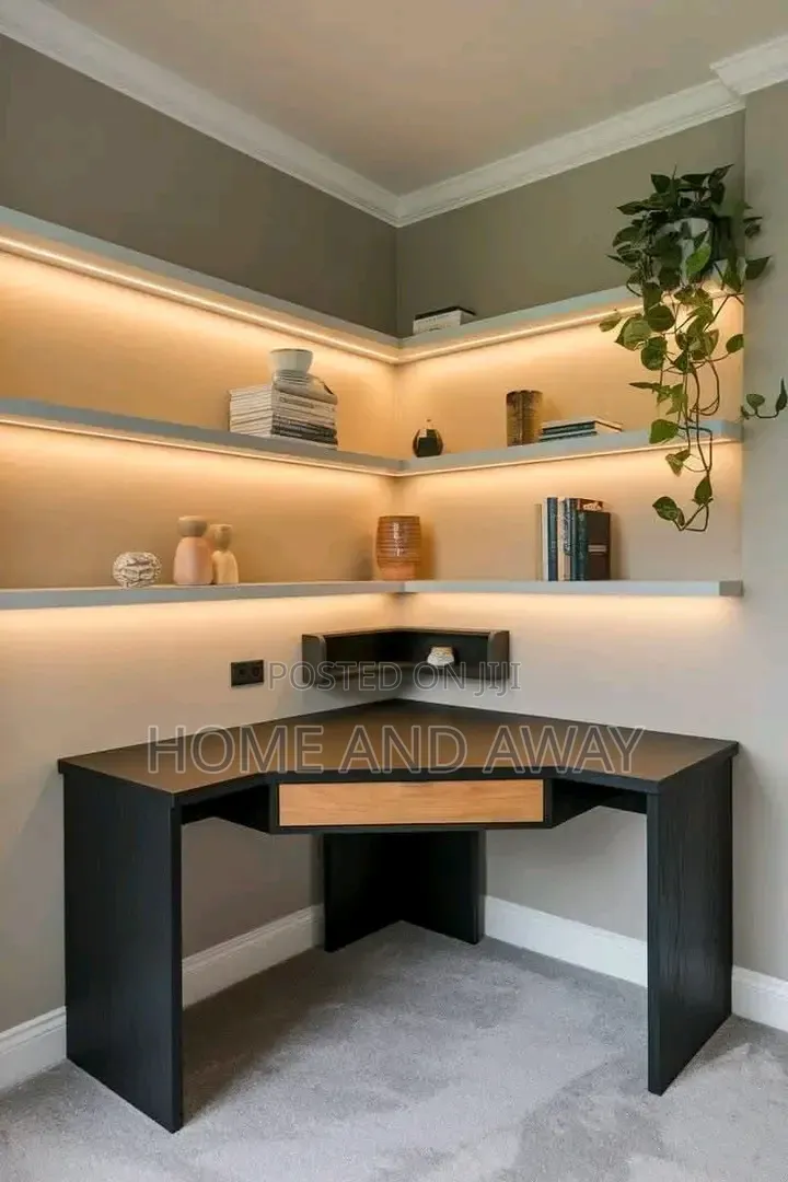 Corner Workstations/Study Desks With Shelved Library From 1,500,000/-