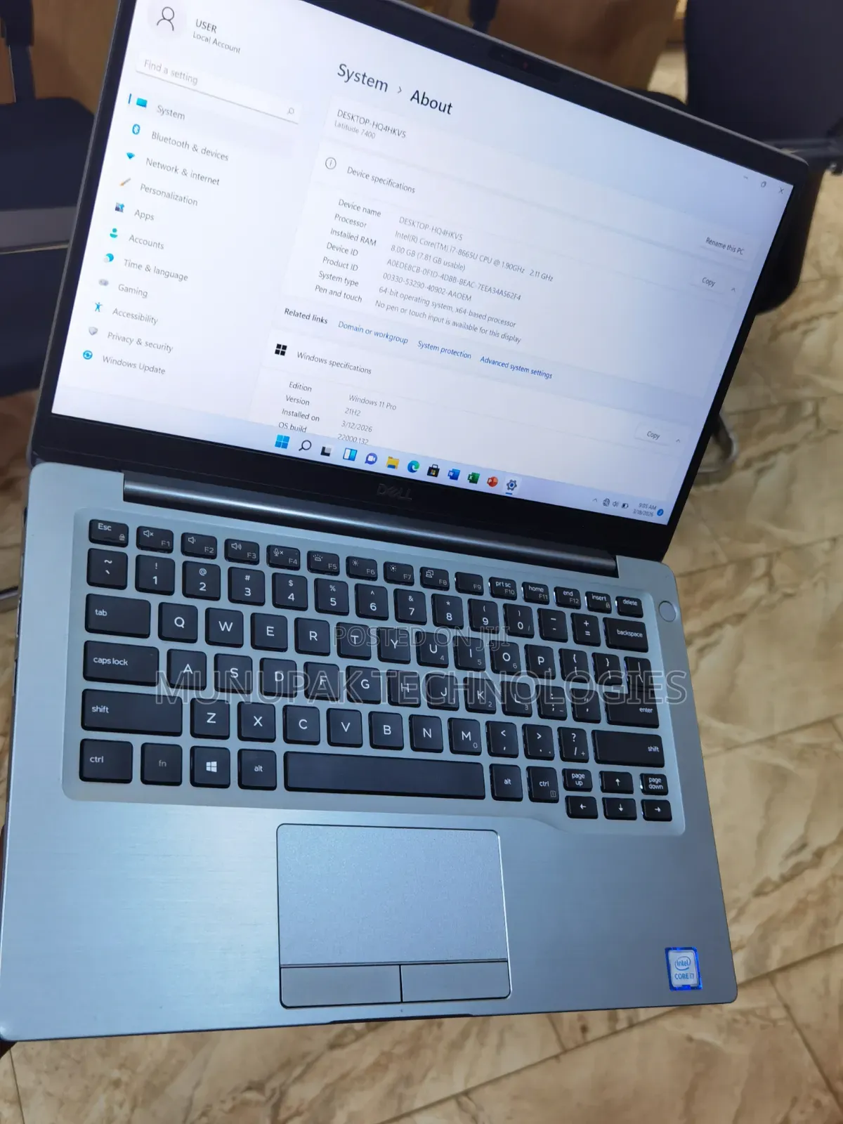Laptop Dell Latitude 7400 8GB Intel Core i7 SSD 256GB