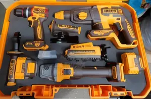 Ingco 3in 1 Cordless Tools Kit Grinder,Drill,Rotary Hammer