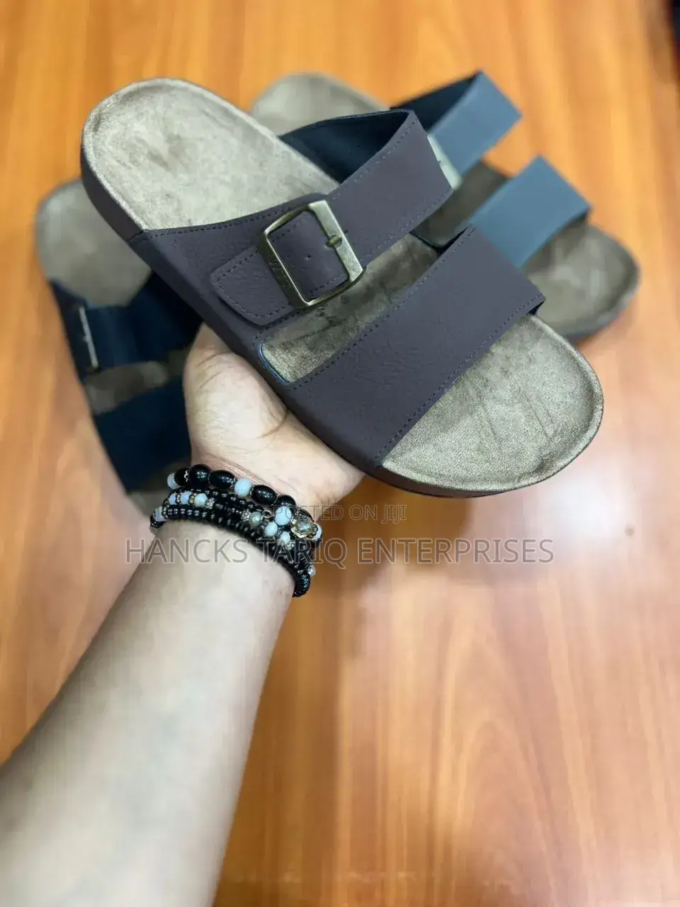Double-Strap Slide Sandal.