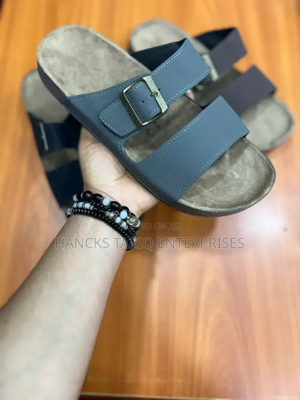 Double-Strap Slide Sandal.