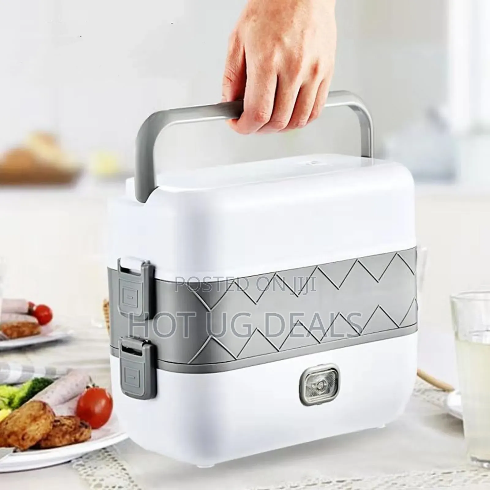 2l Large Portable Electric Lunchbox - White