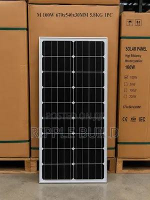 100w Monocrystalline Solar Panel for Homes Farms