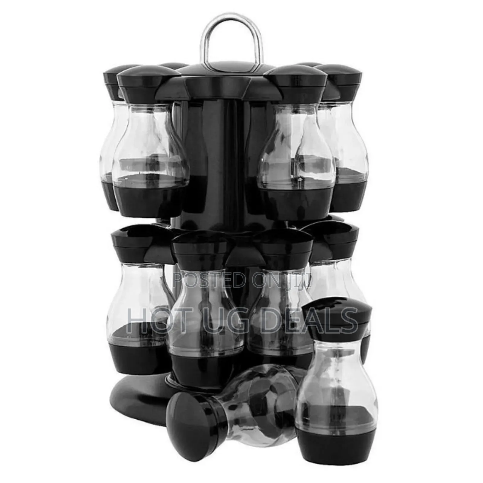 Rotatable Spice Rack With 16 Spice Jars