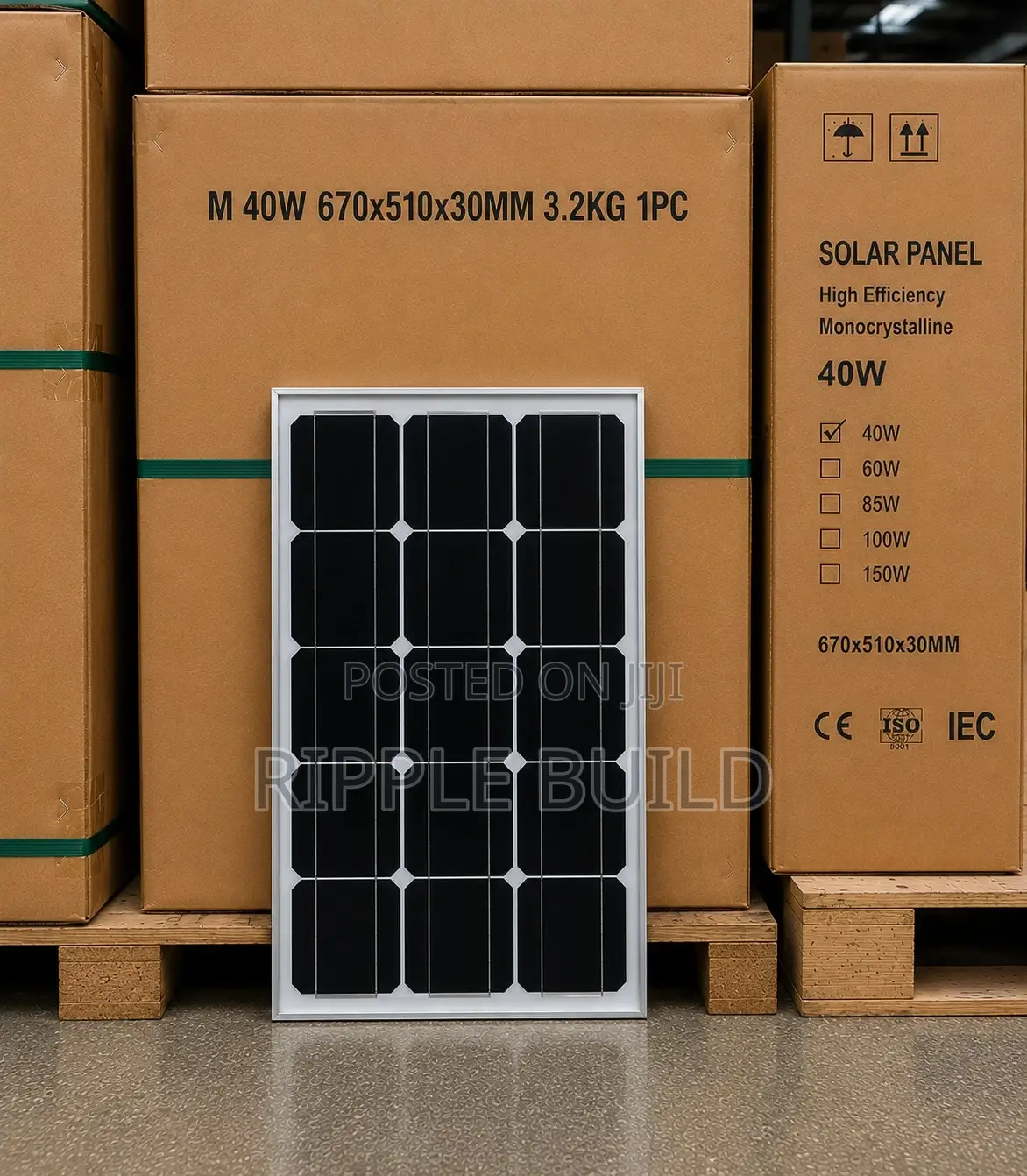 40w Monocrystalline Solar Panel for Small Solar Systems