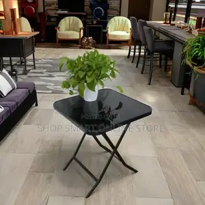 Center Dining Foldable Glass Table
