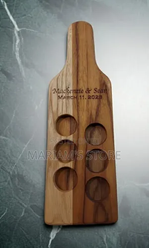 Wooden Shot Glass Serving Board to Hold Many at Once]