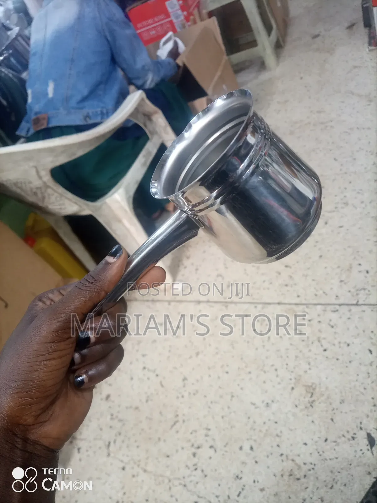 Stainless Steel Turkish Coffee Pot Witha Polished Finish
