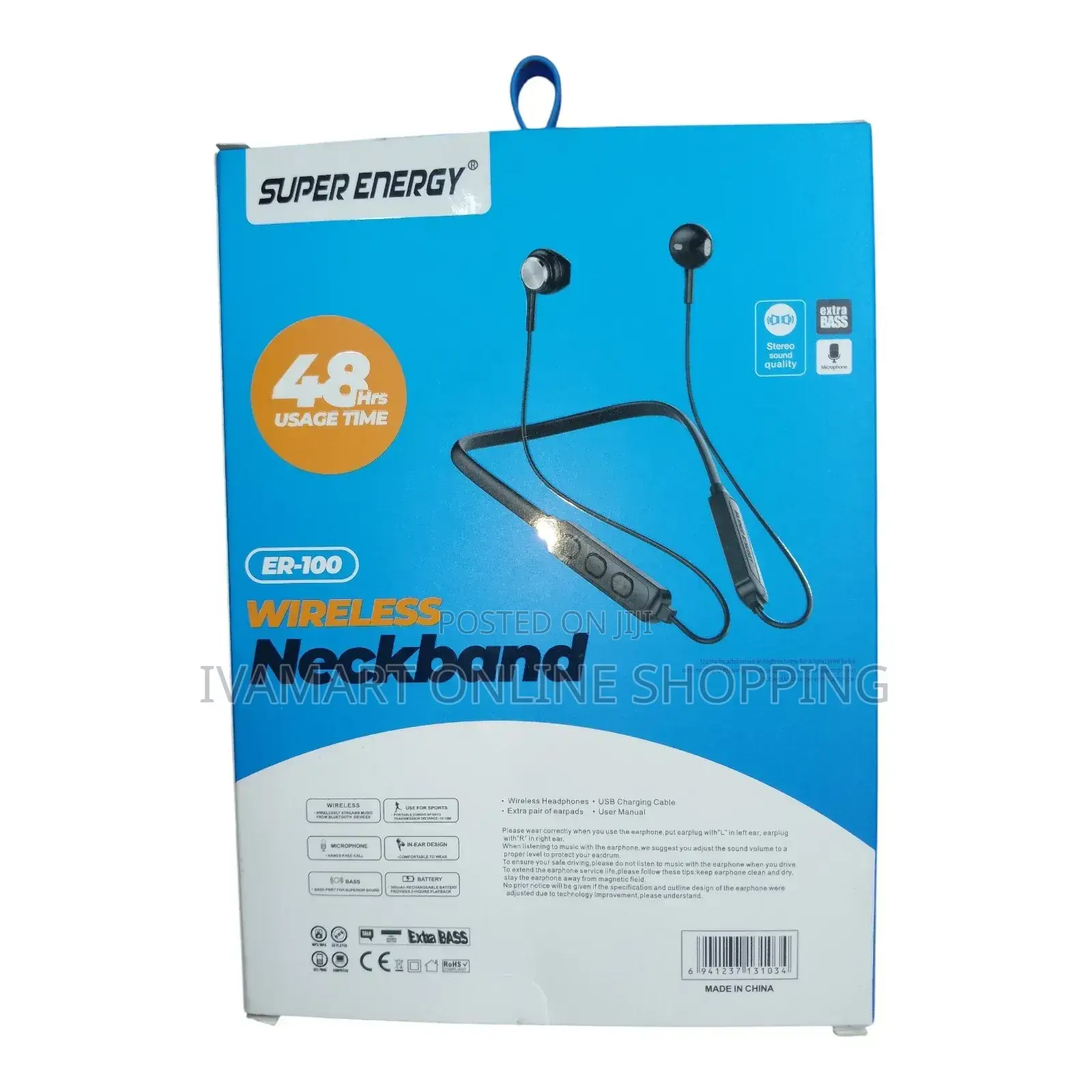Super Energy Er-100 Wireless Neckband – Extra Bass Edition