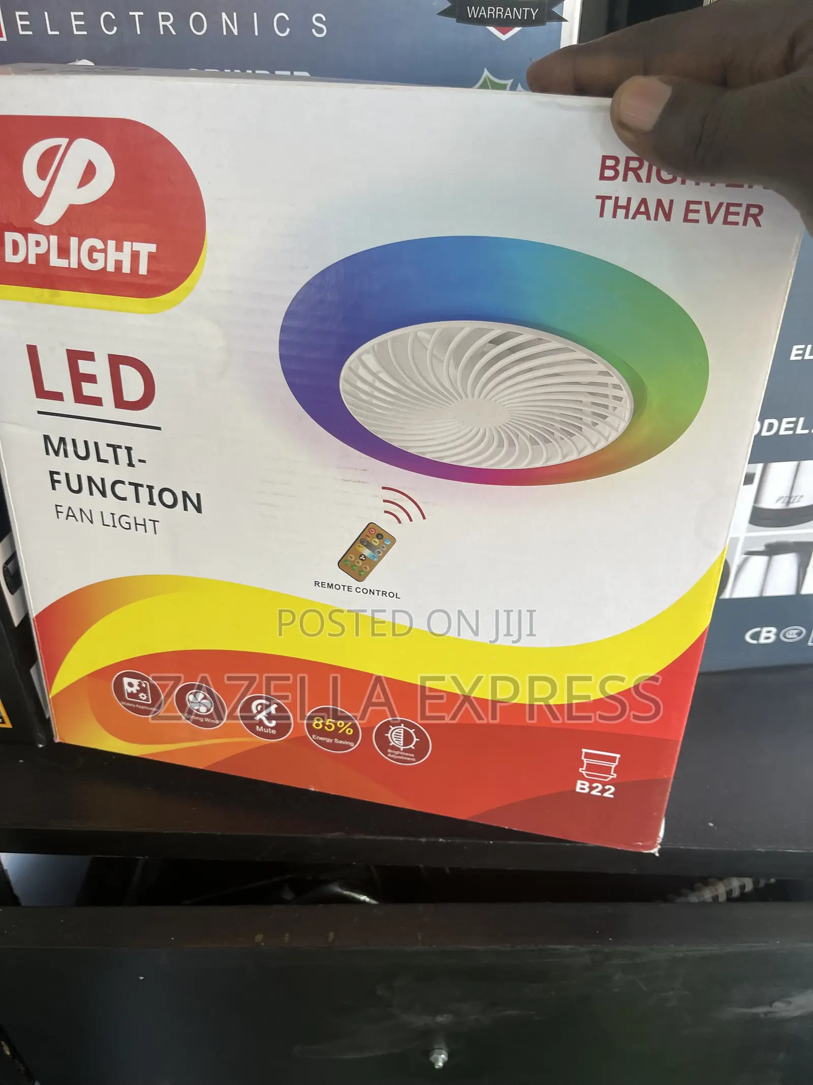 Dp Light Multifunction Fan Light E27 With Remote