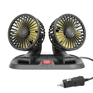 Dual-Head Electric Car Fan