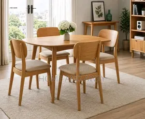 Four Seater Pure Natural Wood Dining Sets in Any