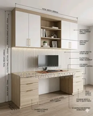 Modern Cabinet Study Workstations Desks in Any Colour From