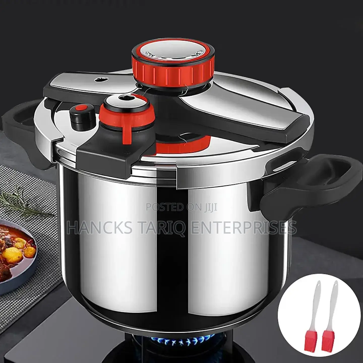 Premium Stainless Steel Pressure Cooker With Safety Valve System