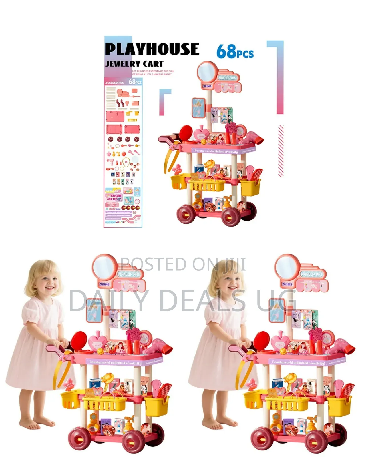 Girl Toys 3 4 5 6 Years, Toddler Girl Vanity Makeup Cart Toy,