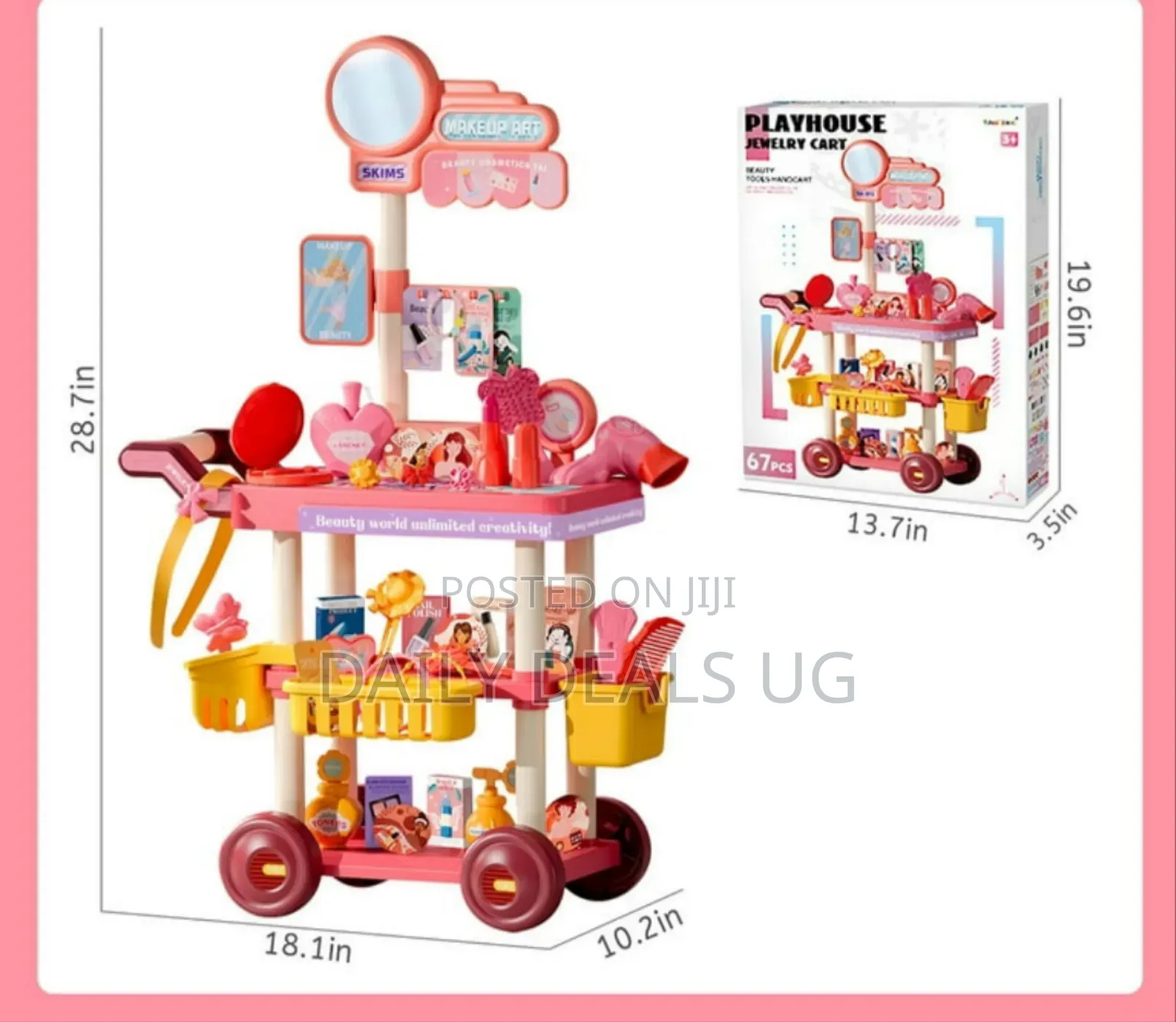 Girl Toys 3 4 5 6 Years, Toddler Girl Vanity Makeup Cart Toy,