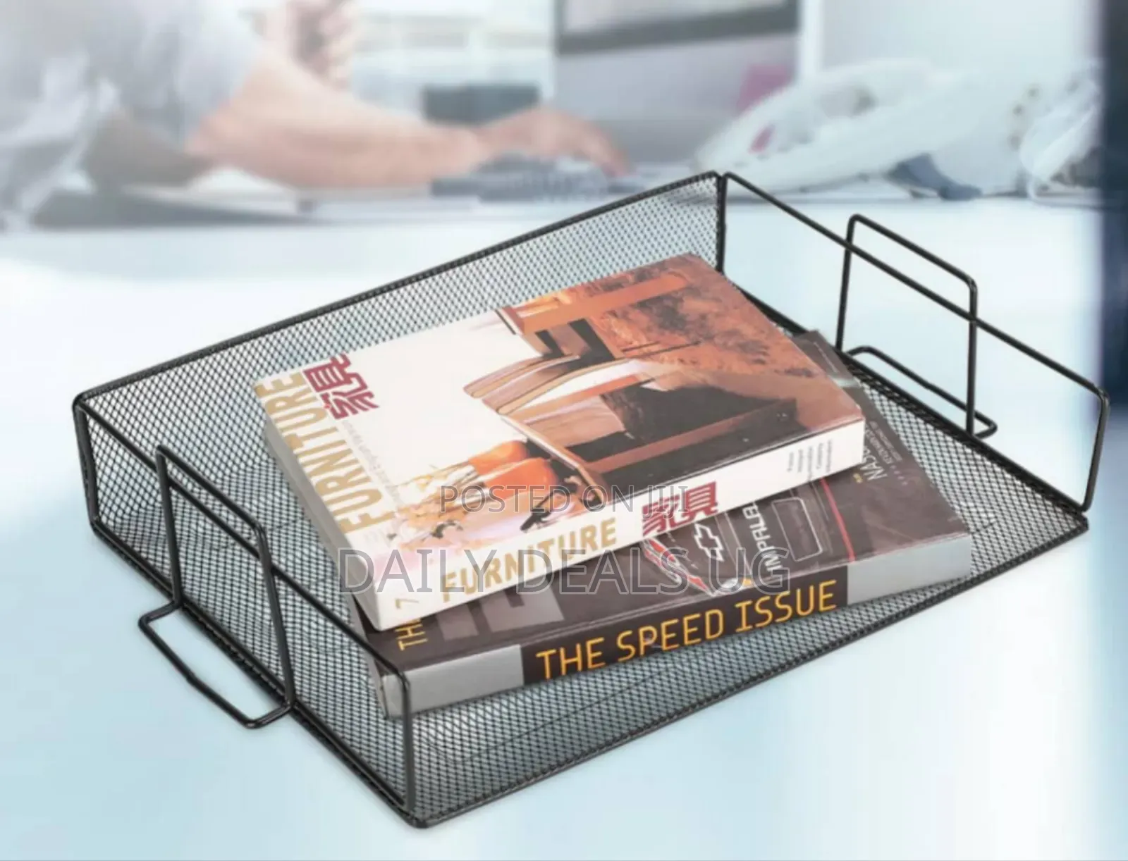 Mesh Document Organizer, Iron File Tray
