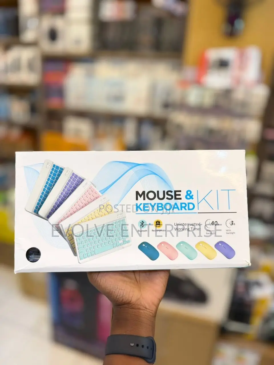 Wireless Bluetooth Mouse and Keyboard Kit for Tablets, Computers