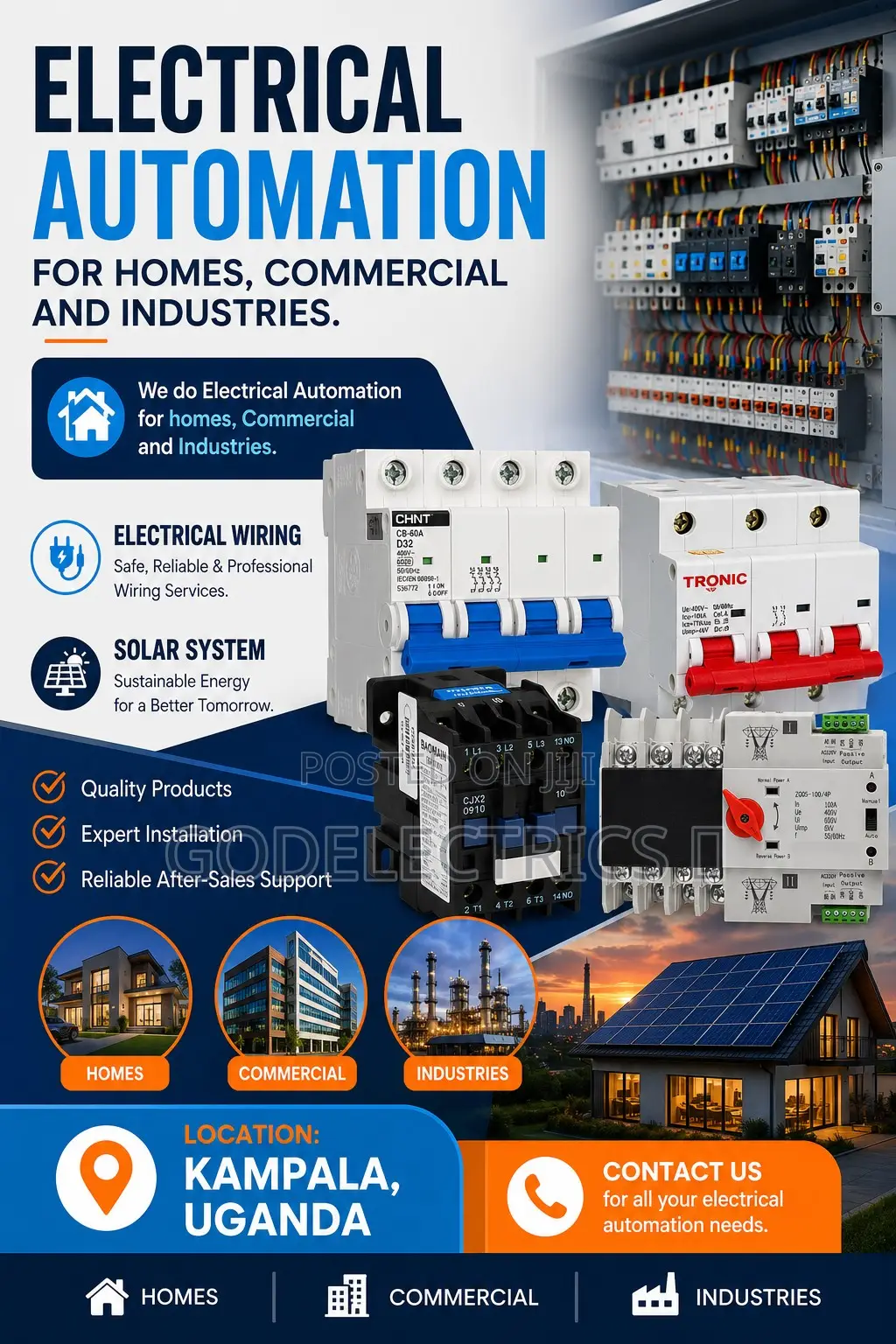 Electrical Installation, Wiring and Automation Switching, Solar System