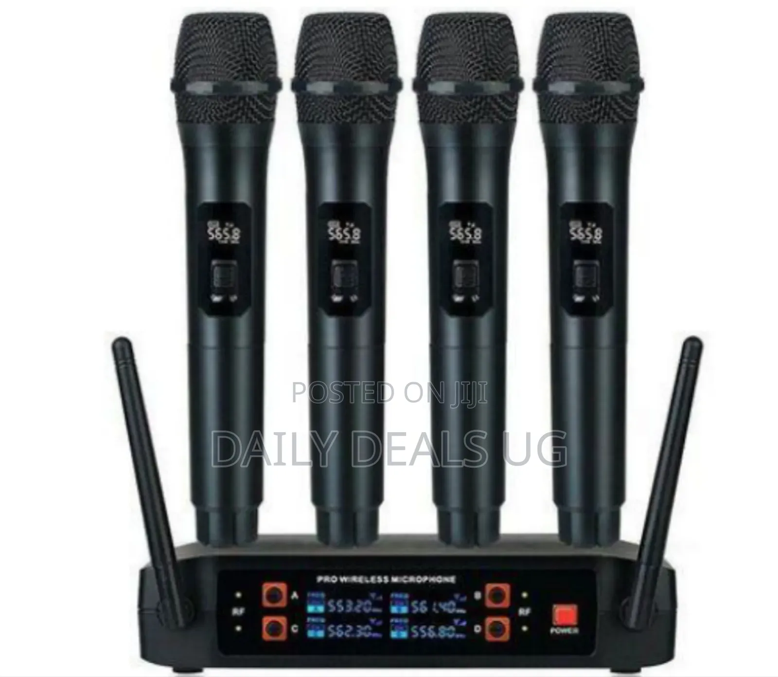 . 4-Channel Professional Wireless Microphone System,