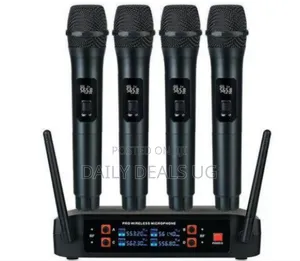 . 4-Channel Professional Wireless Microphone System,