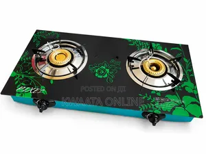 Pixel Double Gas Burner Tempered Glass Gas Stove