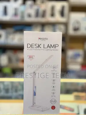 Yesido Desk Lamp, 5 Lighting Modes, LCD Function, Wireless Charging