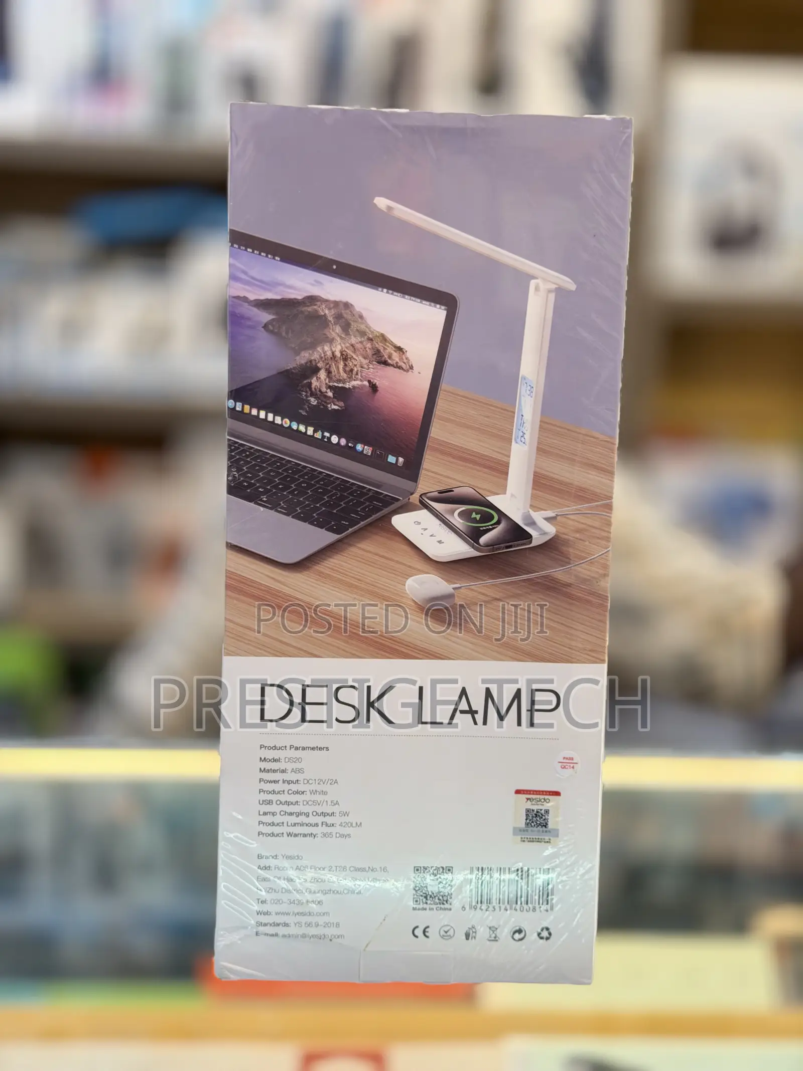 Yesido Desk Lamp, 5 Lighting Modes, LCD Function, Wireless Charging