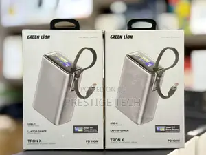 Green Lion Tron X 25000mah 100w Power Bank With Built in Usb C Cable