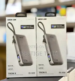 Green Lion Tron X 20000mah 165w Laptop Power Bank With Built in Cable