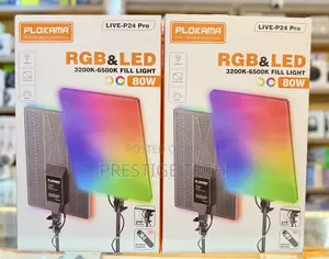 Plokama Live P24 Pro 80w RGB Panel Led Light Adjustable Color Stand
