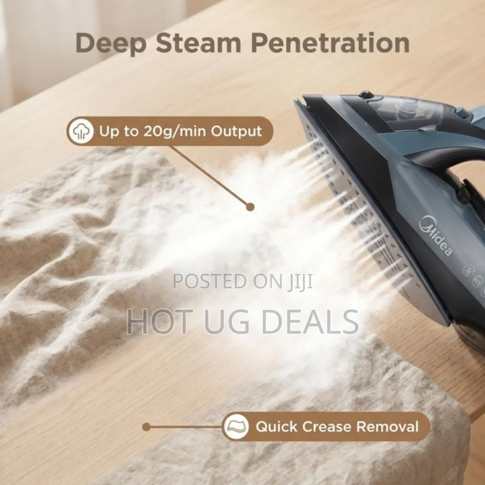 Midea. Steam Iron 2000-2400w - Grey