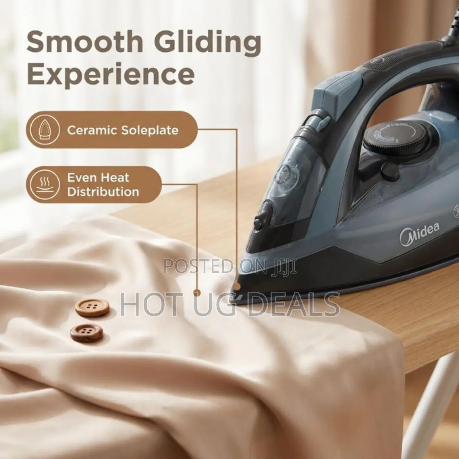 Midea. Steam Iron 2000-2400w - Grey