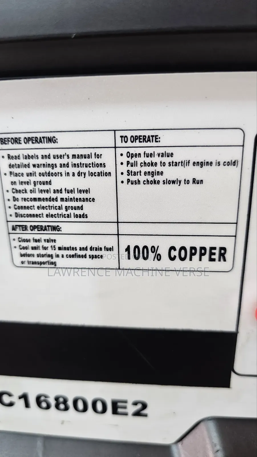 Gasoline Honda Generator 9000d-A