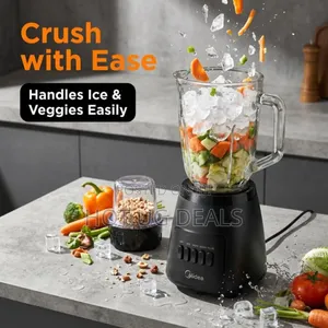 Midea 2 in 1 1.5l High Quality Glass Blender 600w-Black
