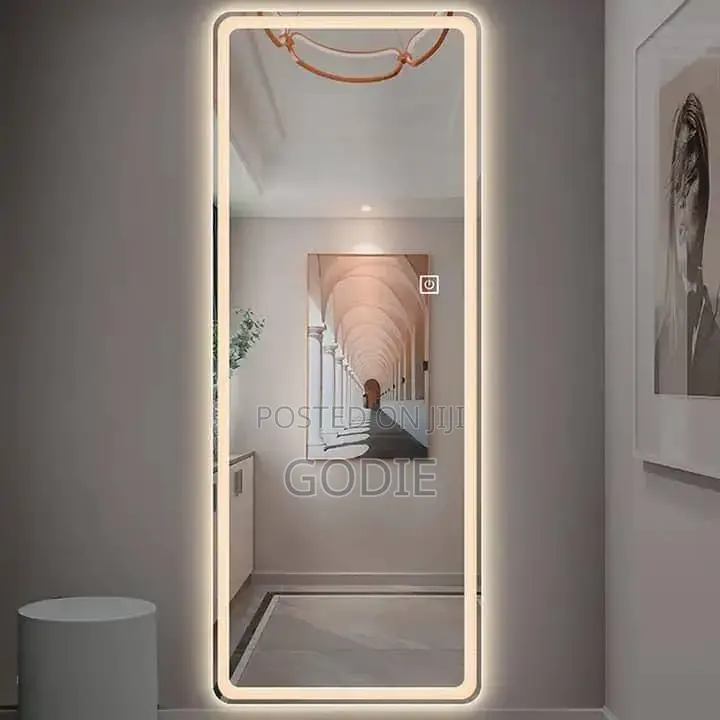 Led Full-Length Dressing Mirror Features a Smart Touch Sensor