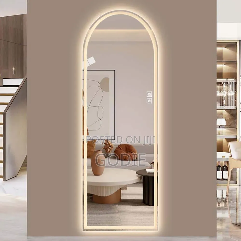 Led Full-Length Dressing Mirror Features a Smart Touch Sensor